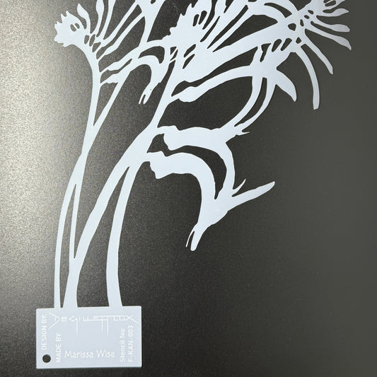 Delicate Kangaroo Paw Negative Stencils by De Gillett Cox (F-KAN-003)