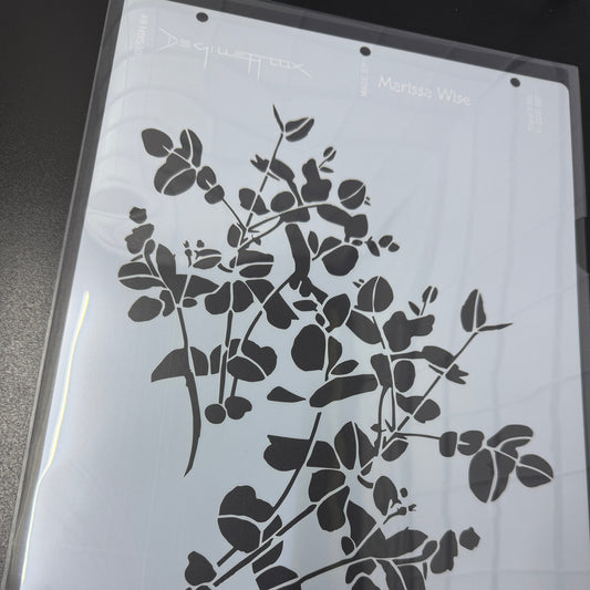 Corymbia Leaf Stencil by De Gillett Cox (F-COR-001)