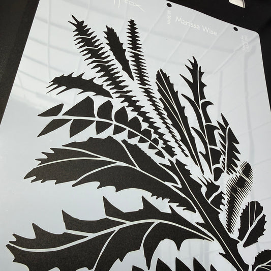 Native Leaf Stencil by De Gillett Cox (L-LEA-002)