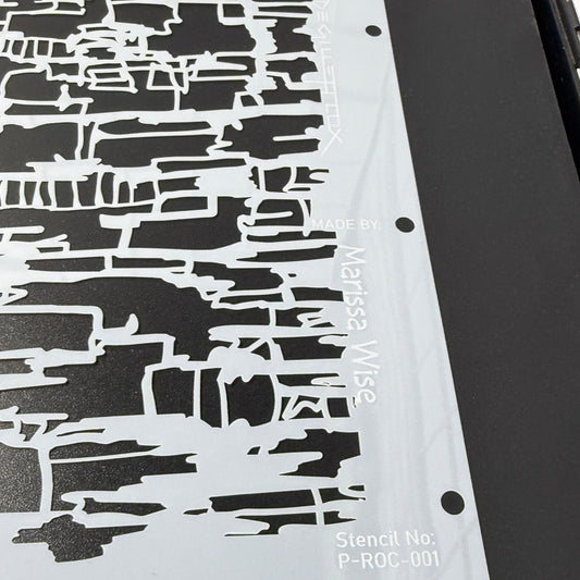 Coarse Rock Stencil by De Gillett Cox (P-ROC-001)