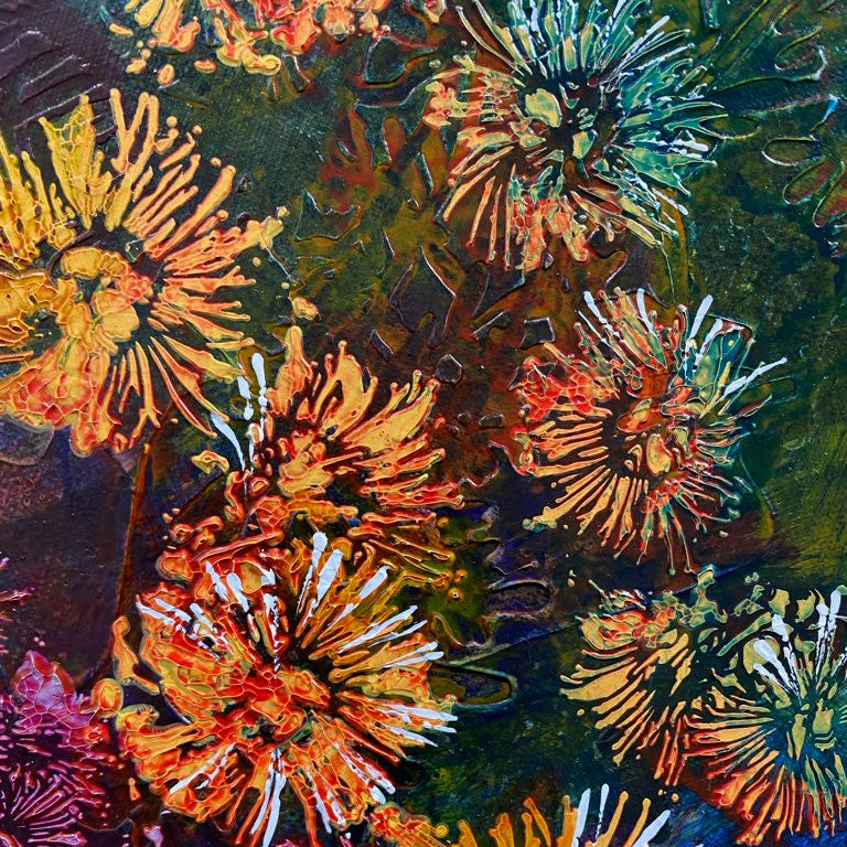 Wildflower Gum Blossom Stencil by De Gillett Cox (F-GUM-001)