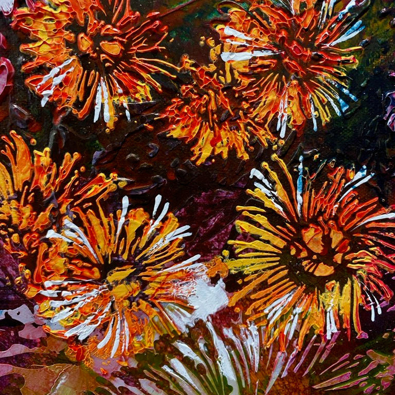Wildflower Gum Blossom Stencil by De Gillett Cox (F-GUM-001)