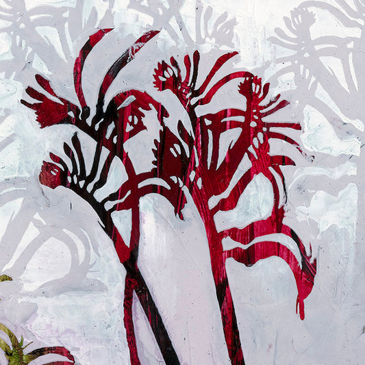 Kangaroo Paw Negative Stencil by De Gillett Cox (F-KAN-001)